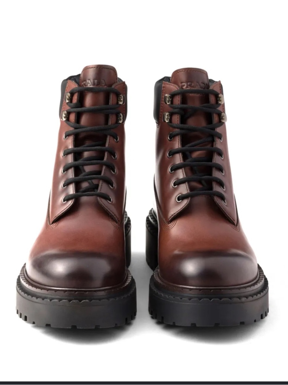 Authentic Prada Brown Leather Boots